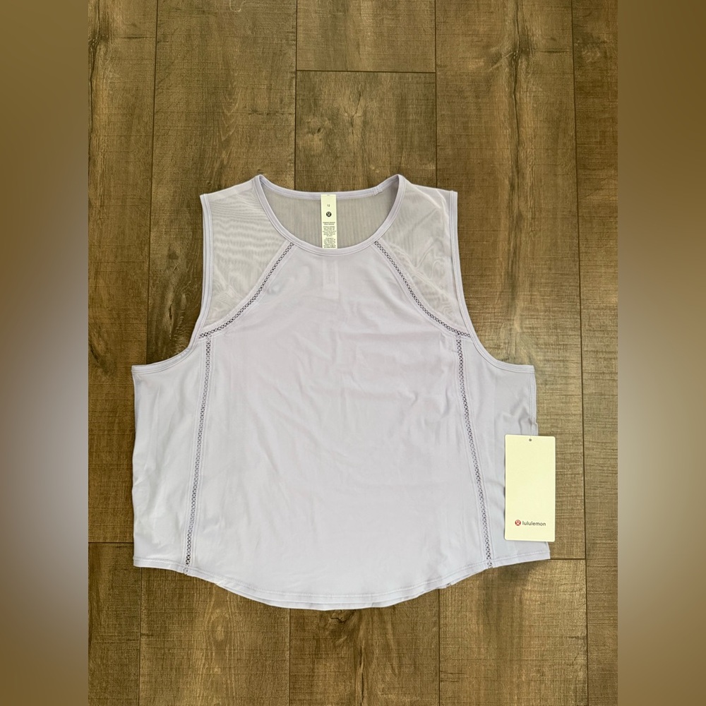 Lululemon Sculpt Cropped Tank- Lace Trim